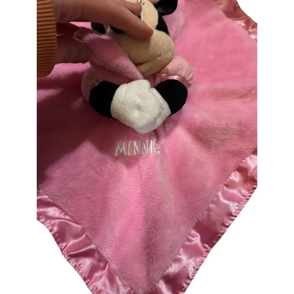 Disney’s Minnie Mouse Crinkle Ears, Rattle Security Baby Blanket Lovey Plush